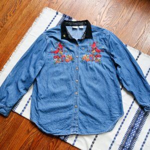 Vintage Ugly Christmas Button Up